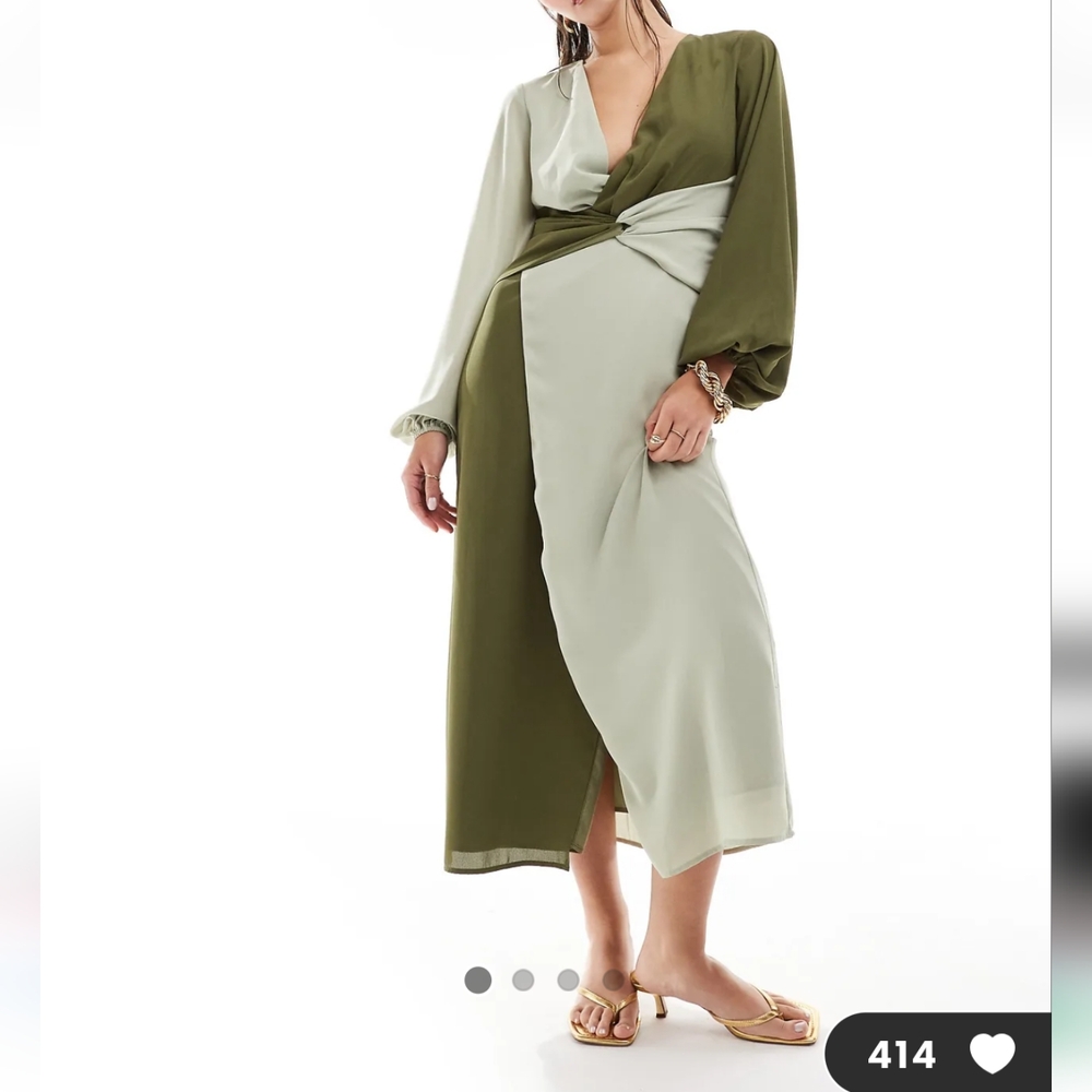 ISO!!! Pretty Lavish Contrast Midi Dress